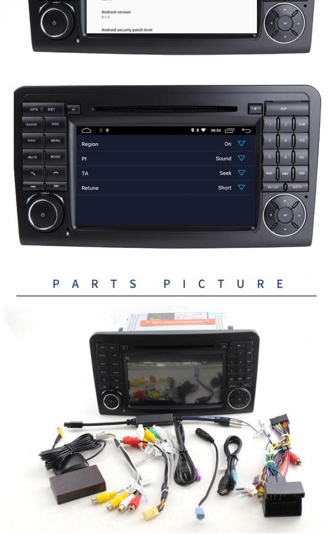 GPS Rear Camera AUX USB Port Mercedes Benz Navigation DVD Player With Car Radio
