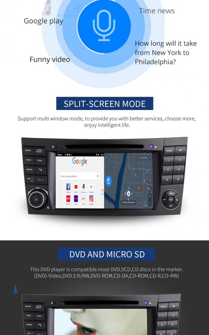 ISDB/DVB-T Mercedes Benz Double Din Dvd Player B200 Heat Dissipation