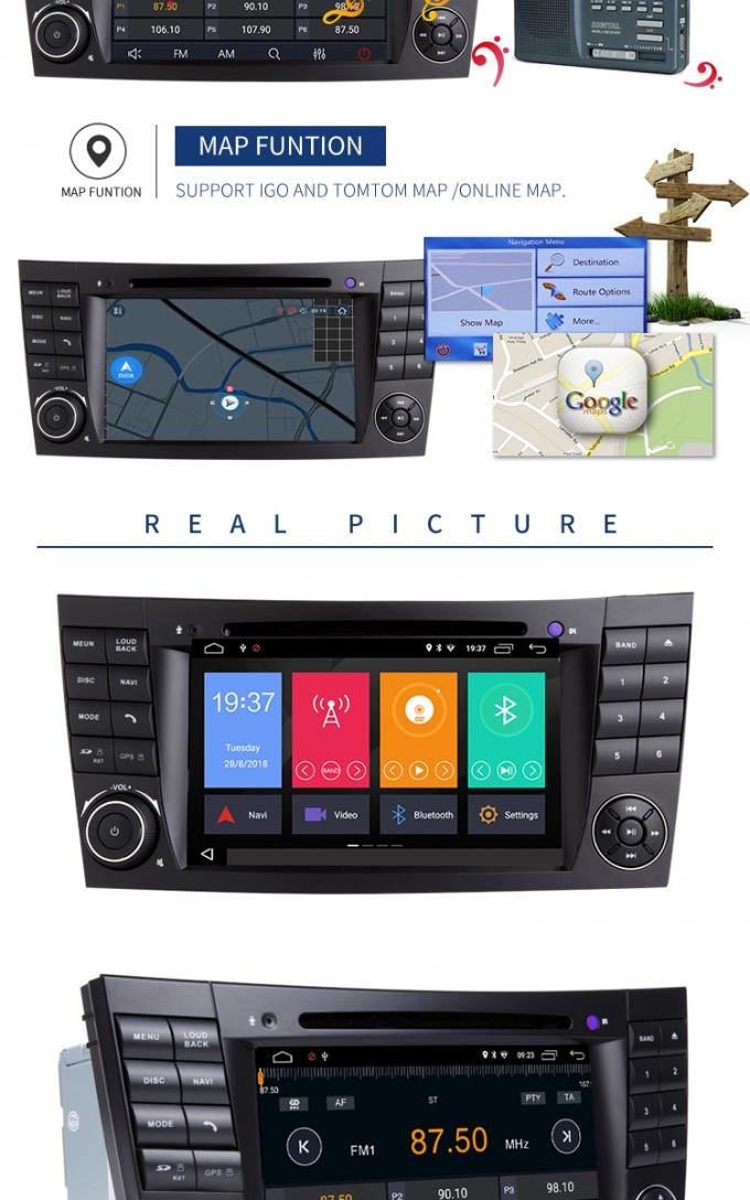 AM FM Steering Wheel Control Mercedes Dvd Player , HD Mercedes E Class Dvd Player