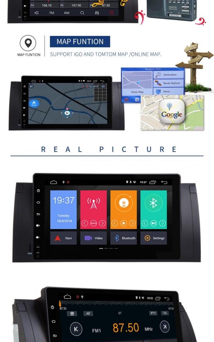 9 Inch Android 8.1 Car BMW GPS DVD Player With SD FM MP4 MP3 USB AUX