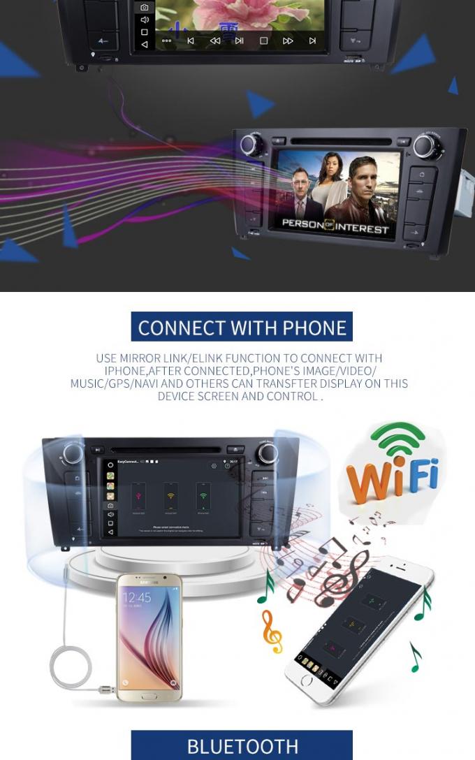 Car Autoradio Dvd Player For Bmw , BT 3G 4G WIFI DVR Bmw E39 Dvd Player