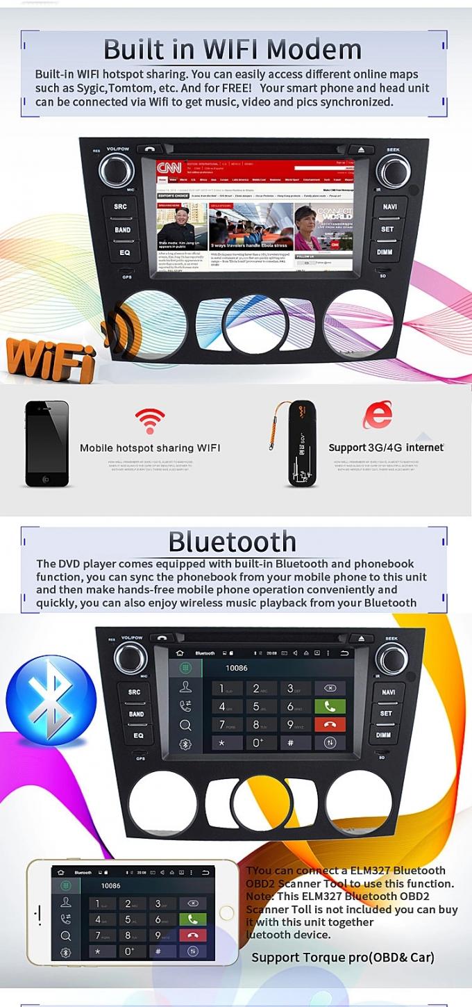 Mirrorlink Android Bmw In Car Dvd Player , Capasitive Screen Bmw Dvd Player