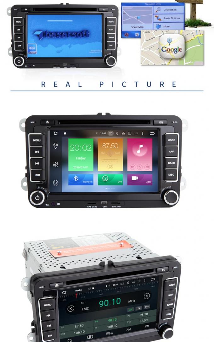 Android 8.0 Bluetooth - Enabled Car Dvd Player Gps Navigation For VW B6 Golf 5
