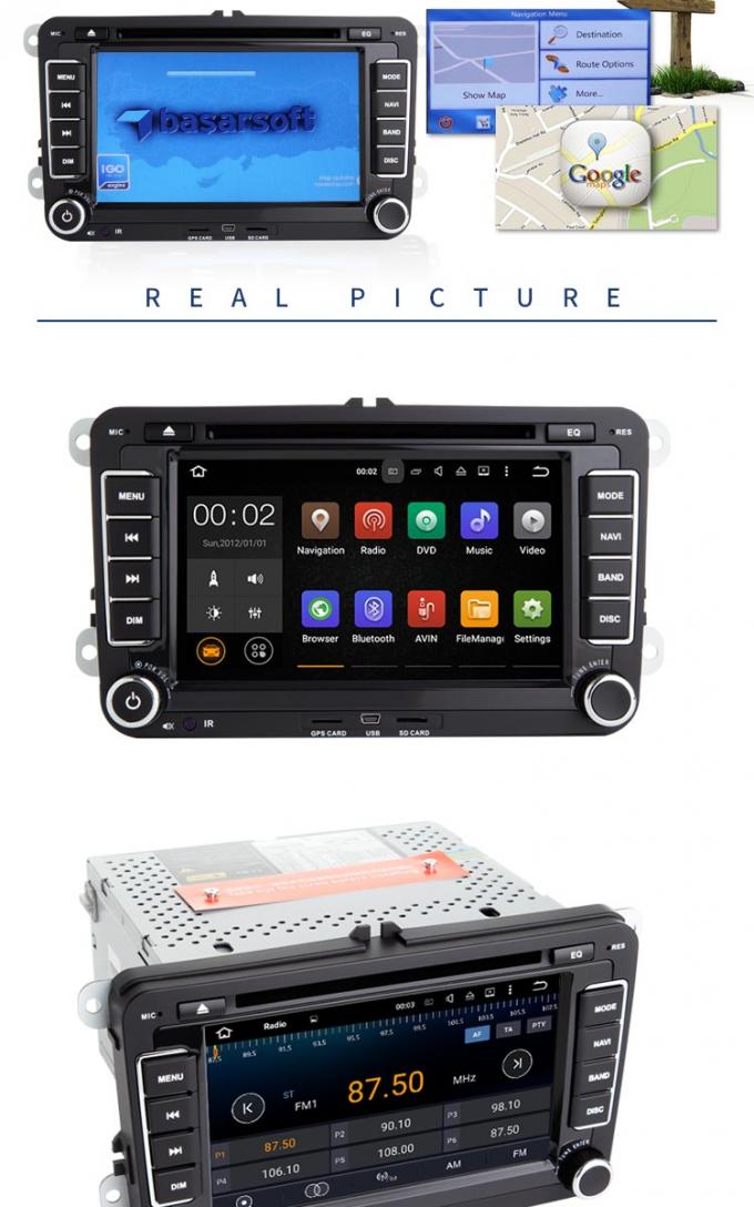 With Steering Wheel Control Vw Jetta Dvd Player , Android 7.1 In Dash Car Dvd Player
