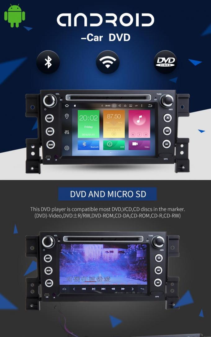 Android 8.0 Multimedia Video SUZUKI Car DVD Player For GRAND VITARA