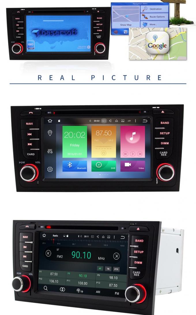 Android 8.0 Car Audi Car DVD Player Canbus Gps Rear Camera Stereo For A6