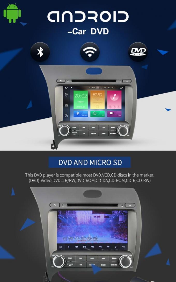 KIA K3 8.0 Bluetooth Android Car DVD Player Video Radio WiFi AUX LD8.0-5509