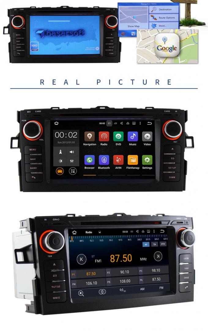 Canbus Radio Portable Dvd Player For Car , Auris Toyota Dvd Entertainment System