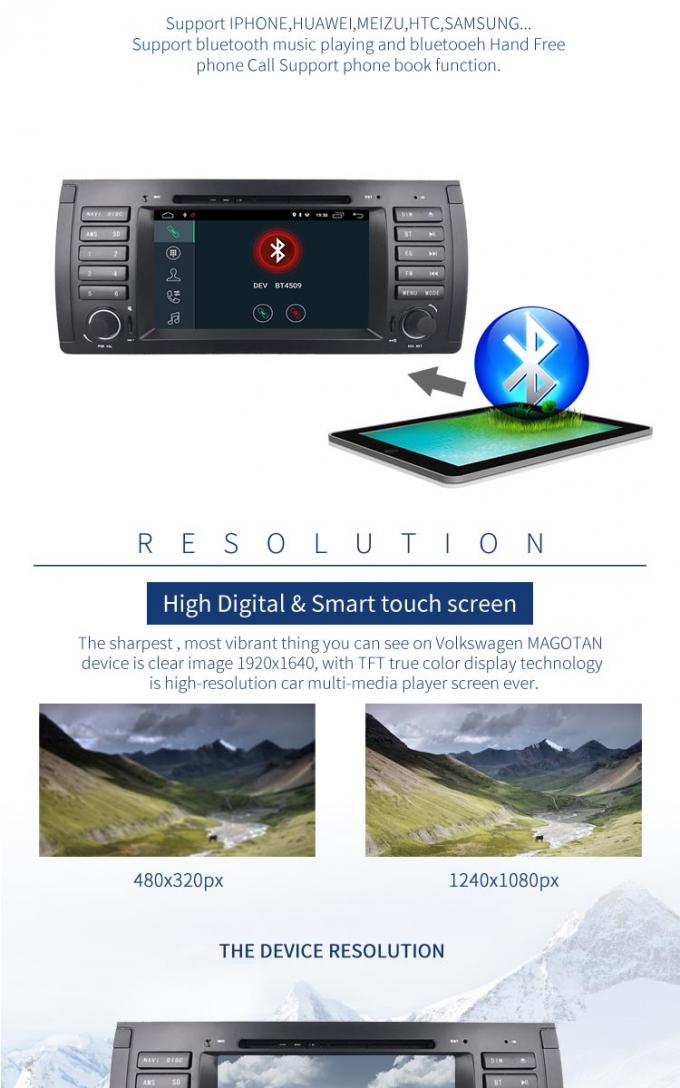 Multimedia System BMW In Dash Dvd Player 4GB DDR3 RAM With High Frequency