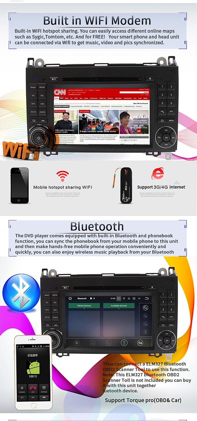 Android 8.0 Mercedes Benz DVD Player With Canbus Rear Camera AUX BT