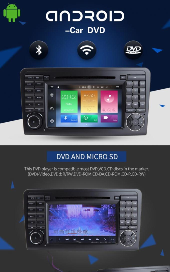 Multi Touch Screen Mercedes Benz Car Dvd Player HMDI Output Optional