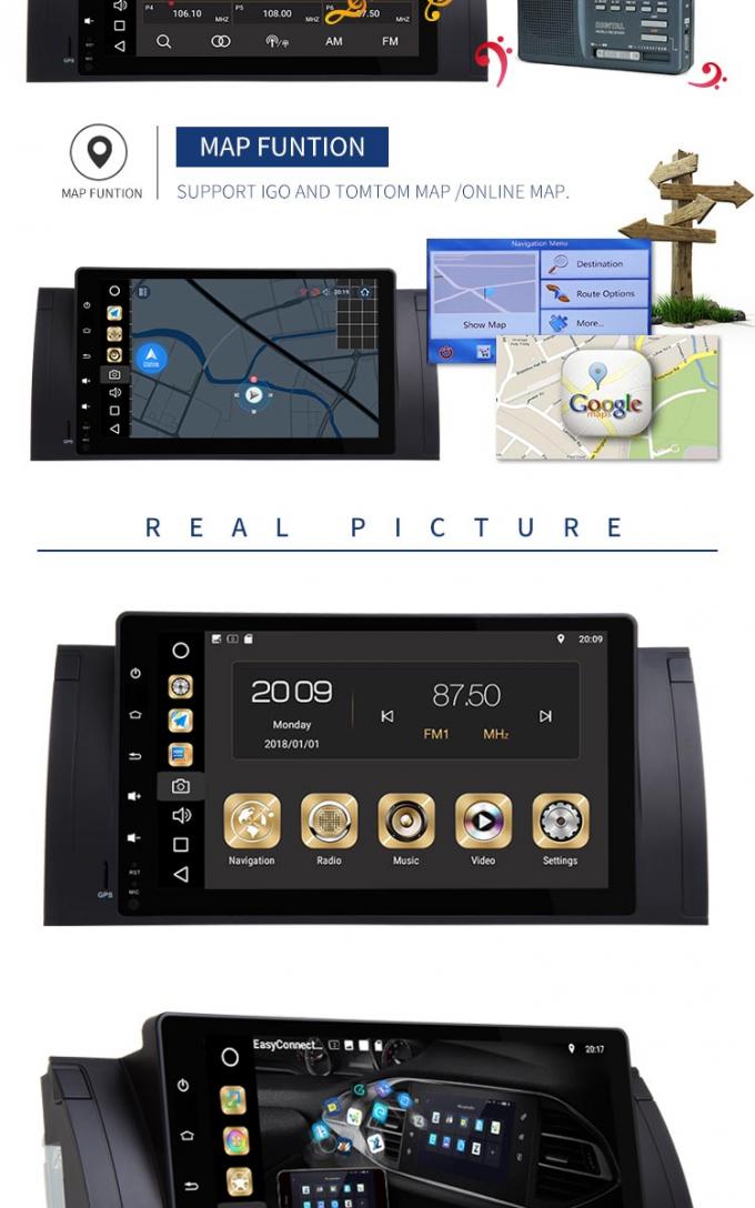 Car DVD 9" HD Touch Screen Bmw E39 Dvd Navigation Player MP5 High Resolution