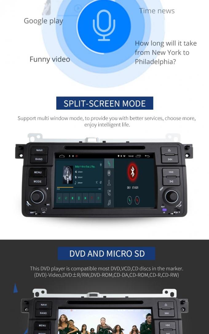Car Audio Stereo BMW GPS DVD Player Android 8.1 With MP3 MP5 AM FM Radio