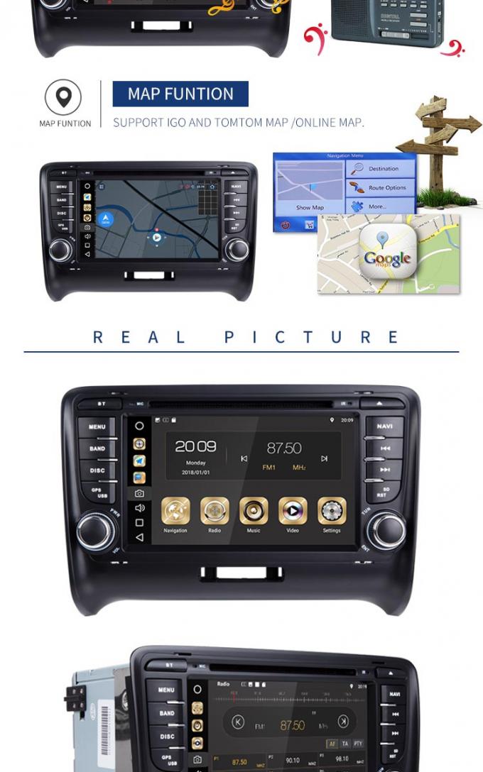 Steering Wheel Control Audi In Car Dvd Player , Audi TT Car Dvd Player Gps Navigation