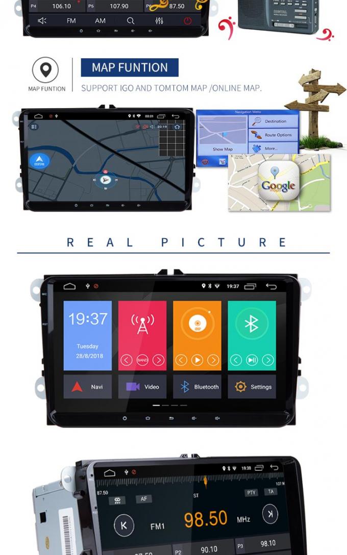 9 Inch Touch Screen Volkswagen DVD Player With MP3 MP4 MP5 Radio / Stereo