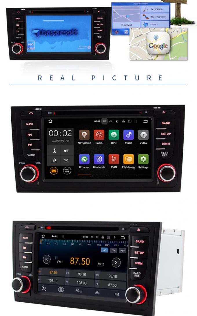 2GB RAM A6 Audi Car DVD Player GPS Navigation System With SD USB Radio Mirror Link