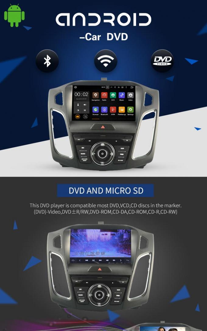 9 Inch Touch Screen Ford Car DVD Player Android 7.1 With Full Euro Map Online Map