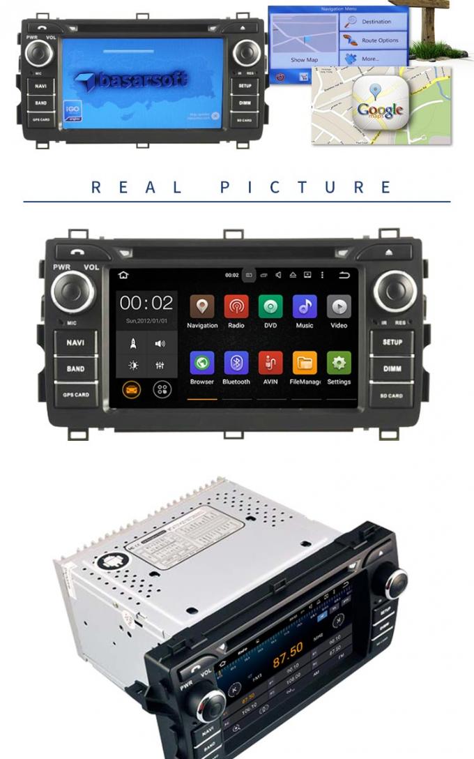 TV Function AURIS Toyota In Dash Car Dvd Player Rockchip PX3 4 Core 1.6GHz*4