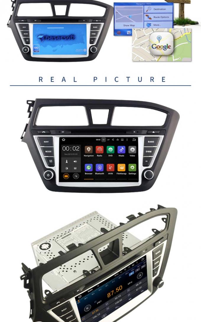 8 Inch Touch Screen Car Hyundai Media Player Android 7.1 With Rear Camera AUX